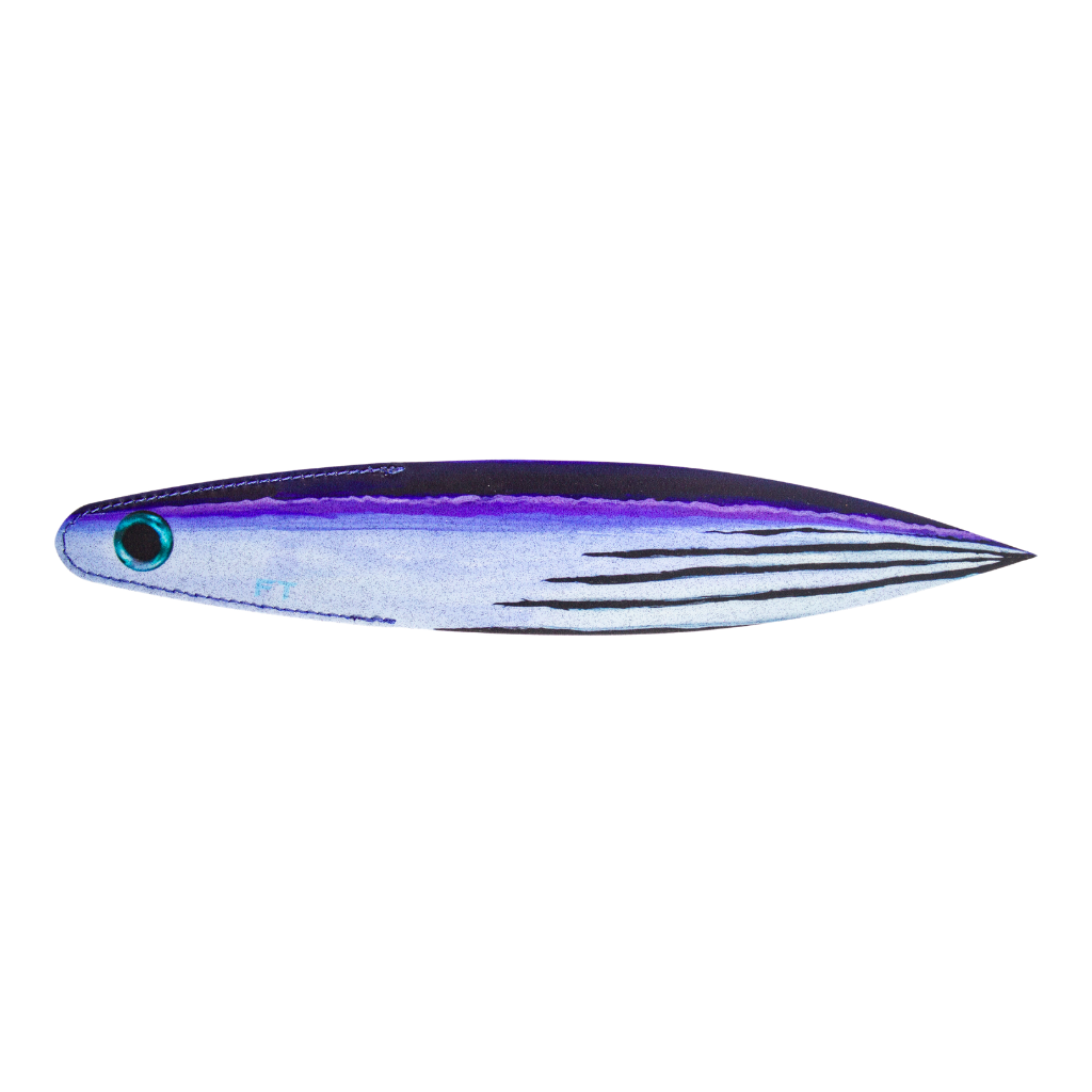 A single painted skipjack fire tailz 14" billfish bacon dredge strip  