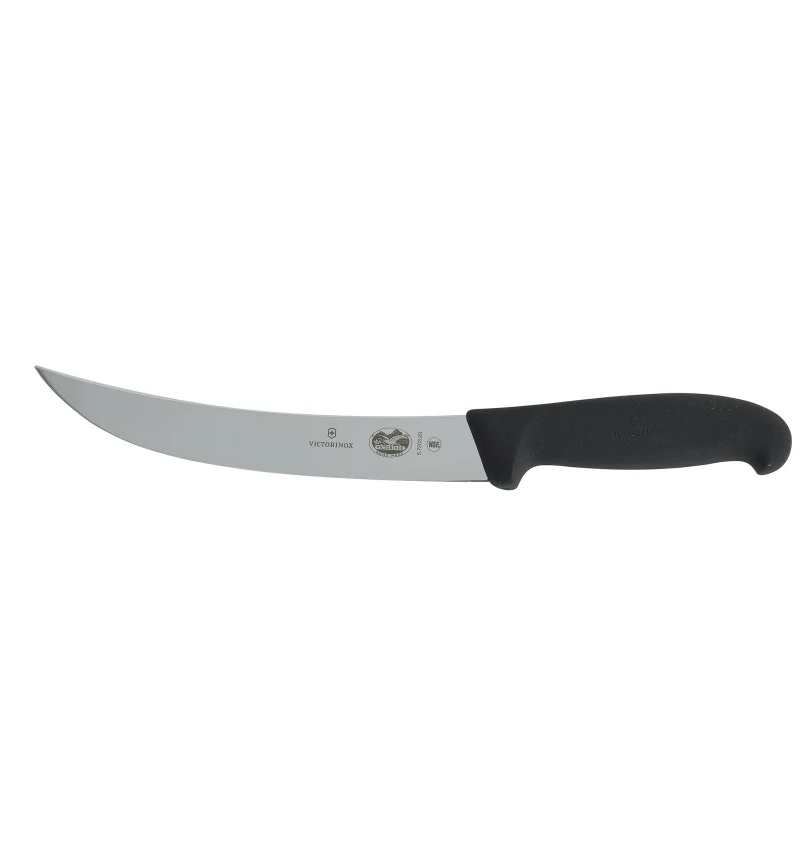 BREAKING KNIFE 8" CURVED - BLACK FIBROX HANDLE